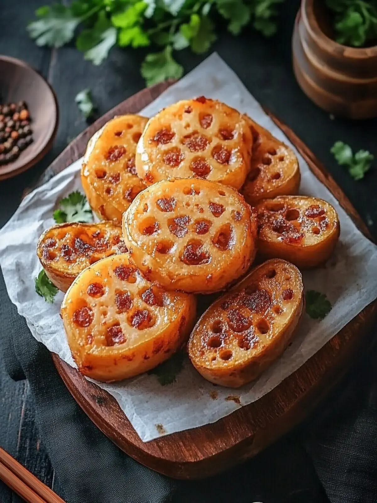 Crispy Stuffed Lotus Root with Pork (炸藕盒)