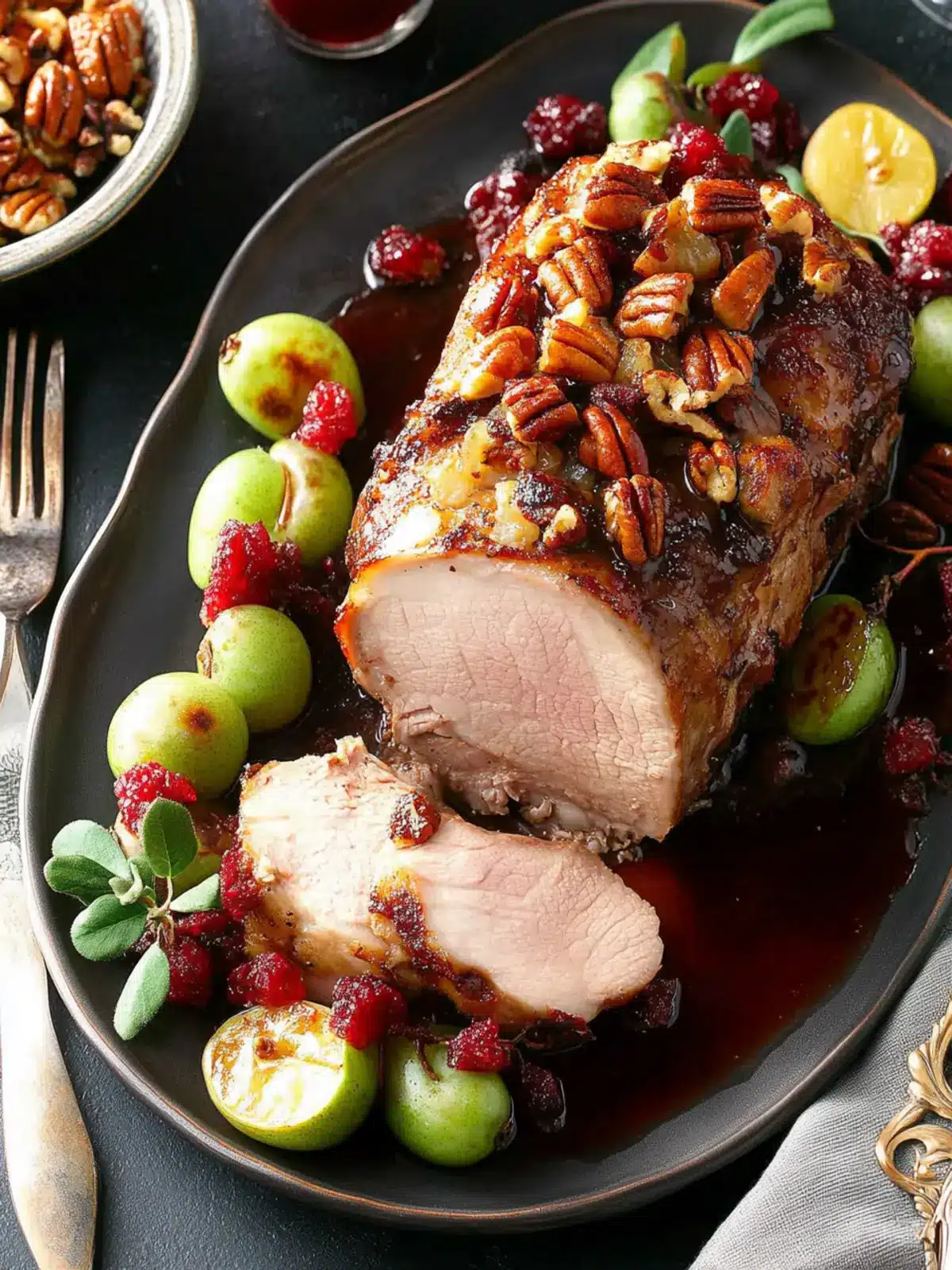 Fruit-Pecan Pork Roast
