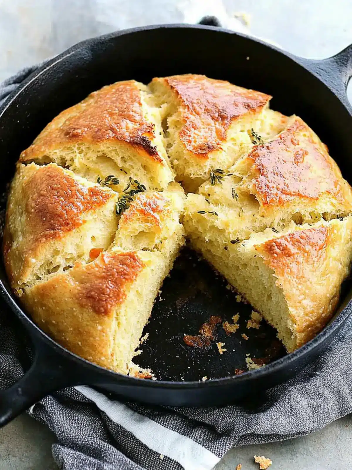 Skillet Herb Bread