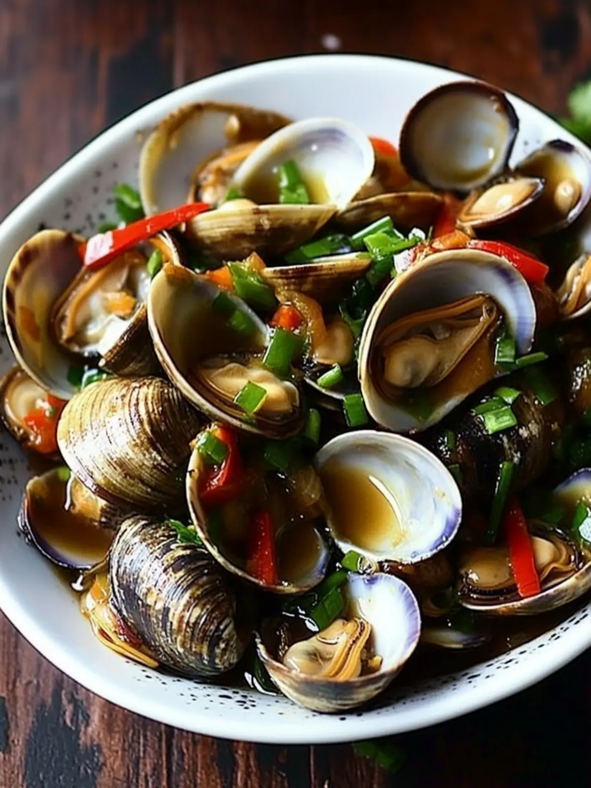 Stir-Fried Clams in Black Bean Sauce