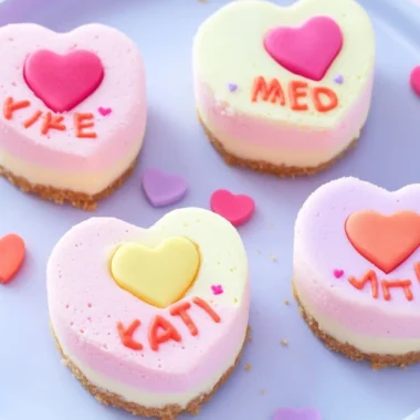 Customize Your Conversation Heart Cheesecakes for Valentine's Fun 10 Conversation Heart Cheesecakes