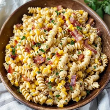 Crack Corn Pasta Salad with Bacon