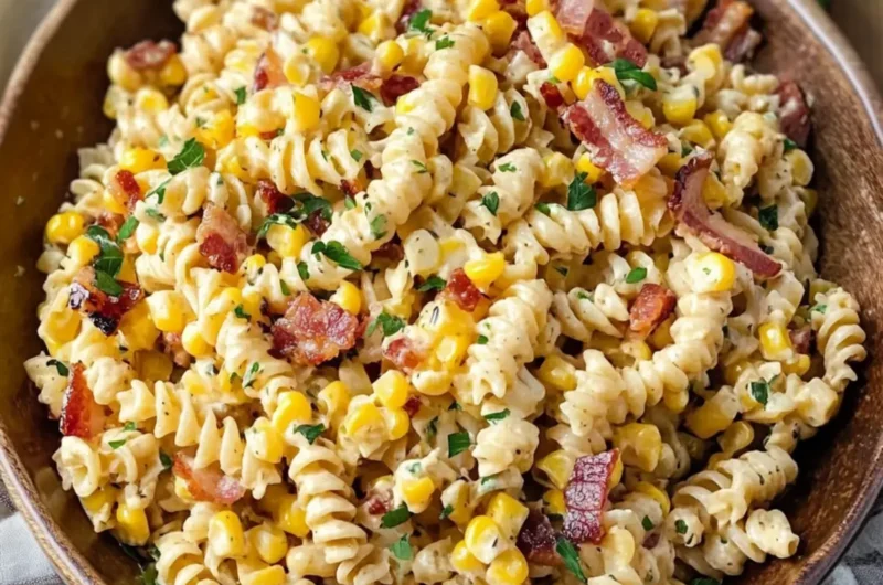 Crack Corn Pasta Salad with Bacon
