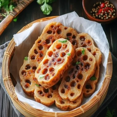 Crispy Stuffed Lotus Root with Pork (炸藕盒)