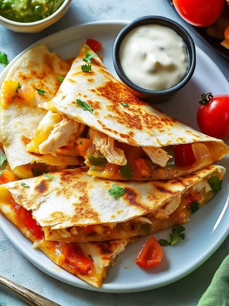 Savory Chicken Quesadillas: Quick, Customizable Family Delight 3 Chicken Quesadillas