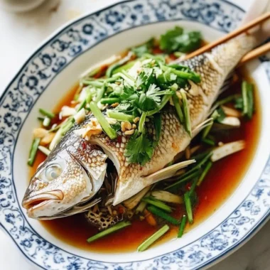 Steamed Whole Fish, Chinese Style