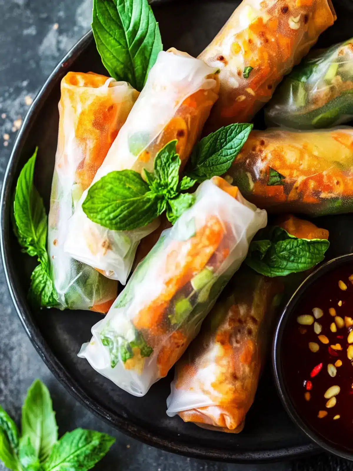 Vegetarian Vietnamese Spring Rolls (Goi Cuon Chay)