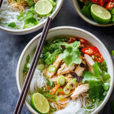 Vietnamese-Style Noodle Bowls with Chicken