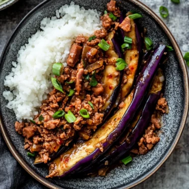 Easy Chinese Eggplant with Minced Pork