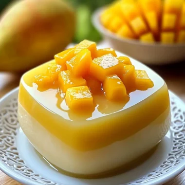 Delicious Chinese Mango Pudding with a Creamy Coconut Twist 9 Chinese Mango Pudding