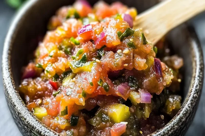 Delicious Japanese Eggplant Tartare: A Healthy Dip Delight