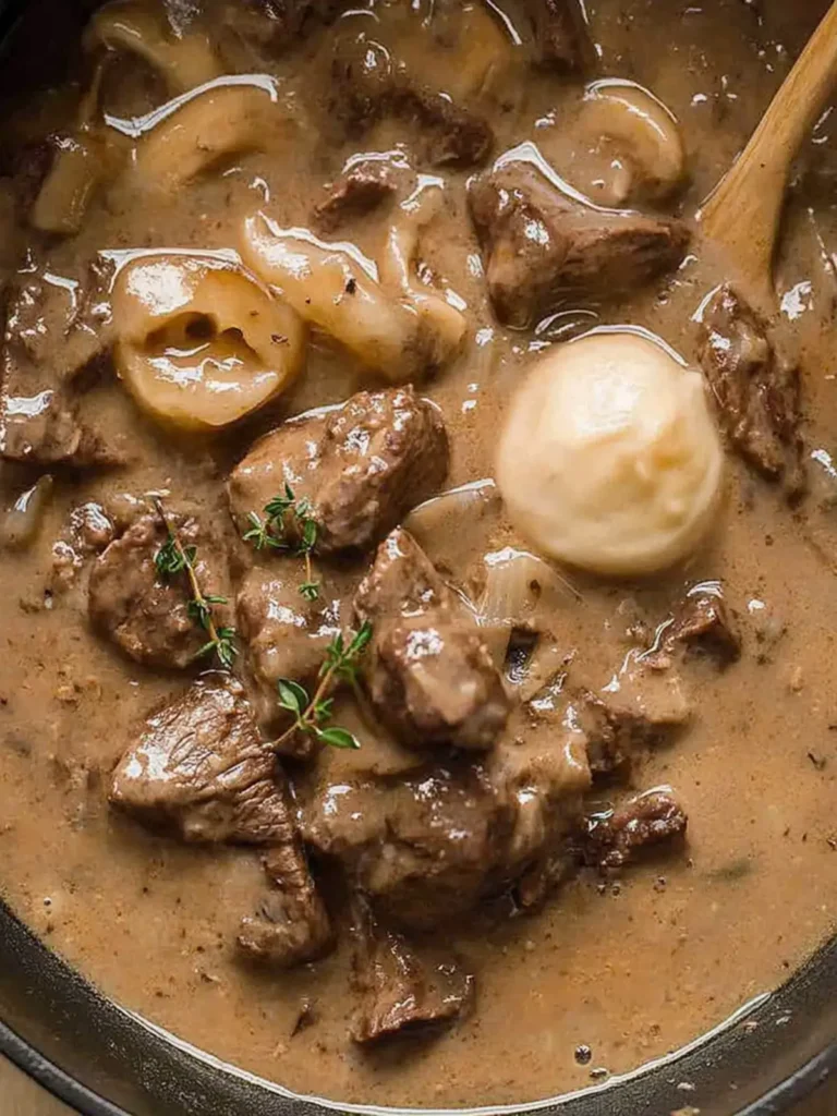 Savory Slow Cooker Beef Stroganoff Stew You'll Crave Daily 3 Slow Cooker Beef Stroganoff Stew