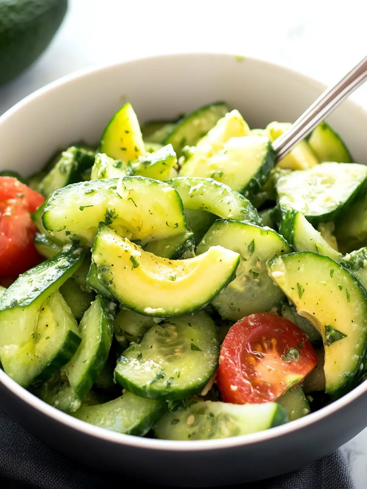 Zesty Cucumber Avocado Salad That Will Wow Your Summer Guests 3 Cucumber Avocado Salad