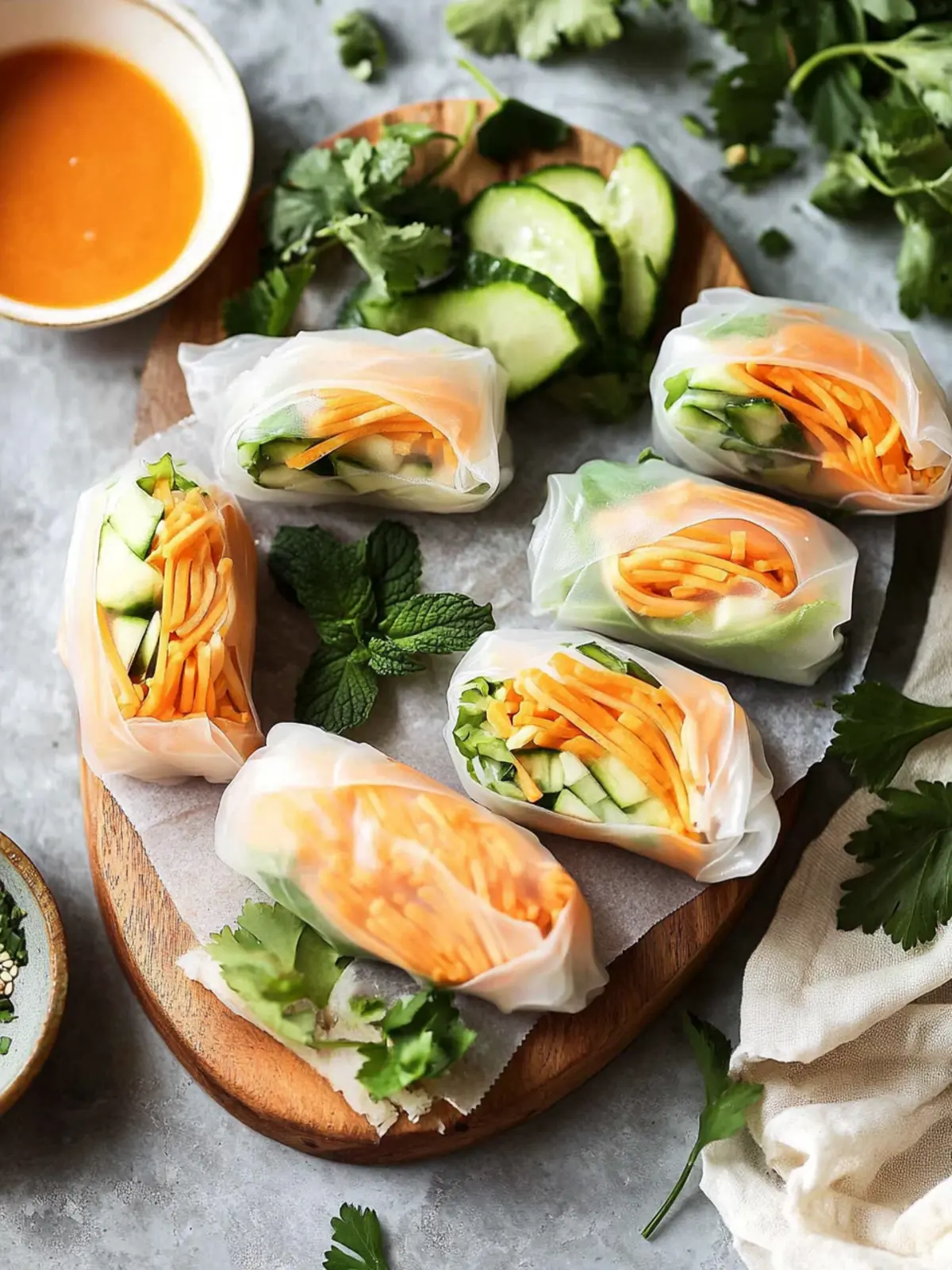 Fresh Spring Rolls That Burst with Flavor and Color 4 Fresh Spring Rolls