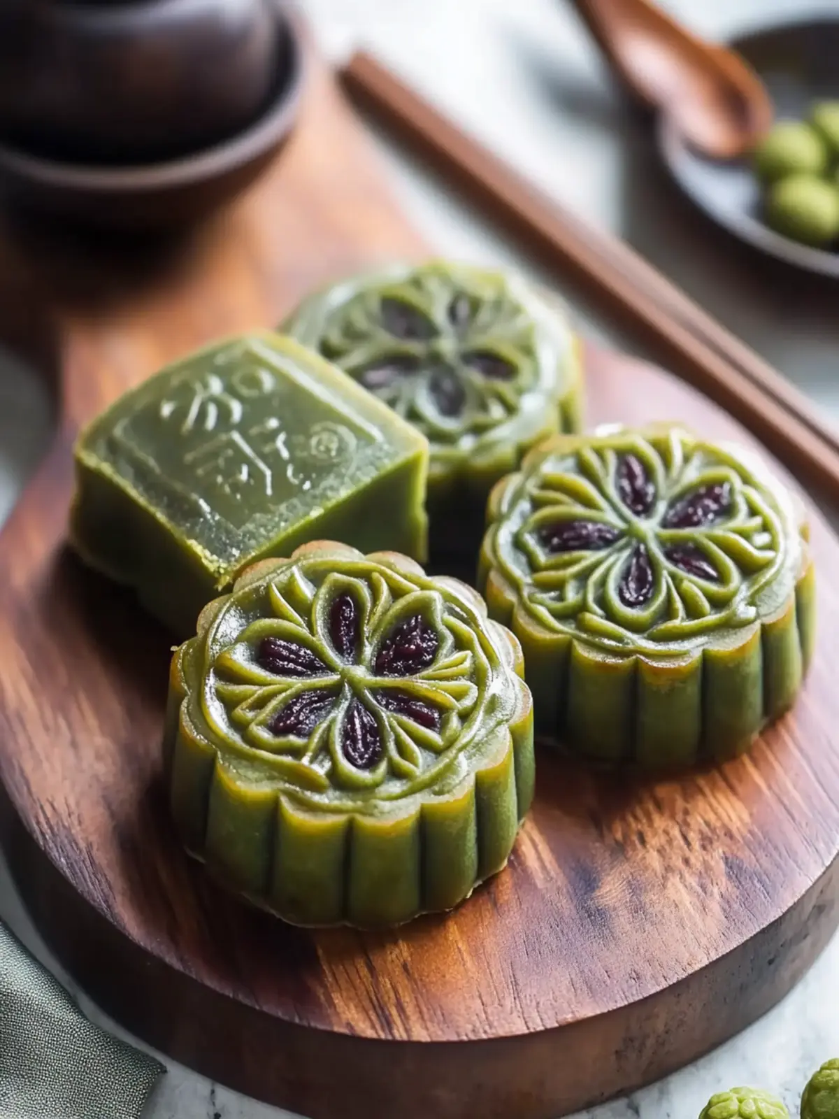 Decadent Matcha Red Bean Mooncakes to Sweeten Your Celebrations