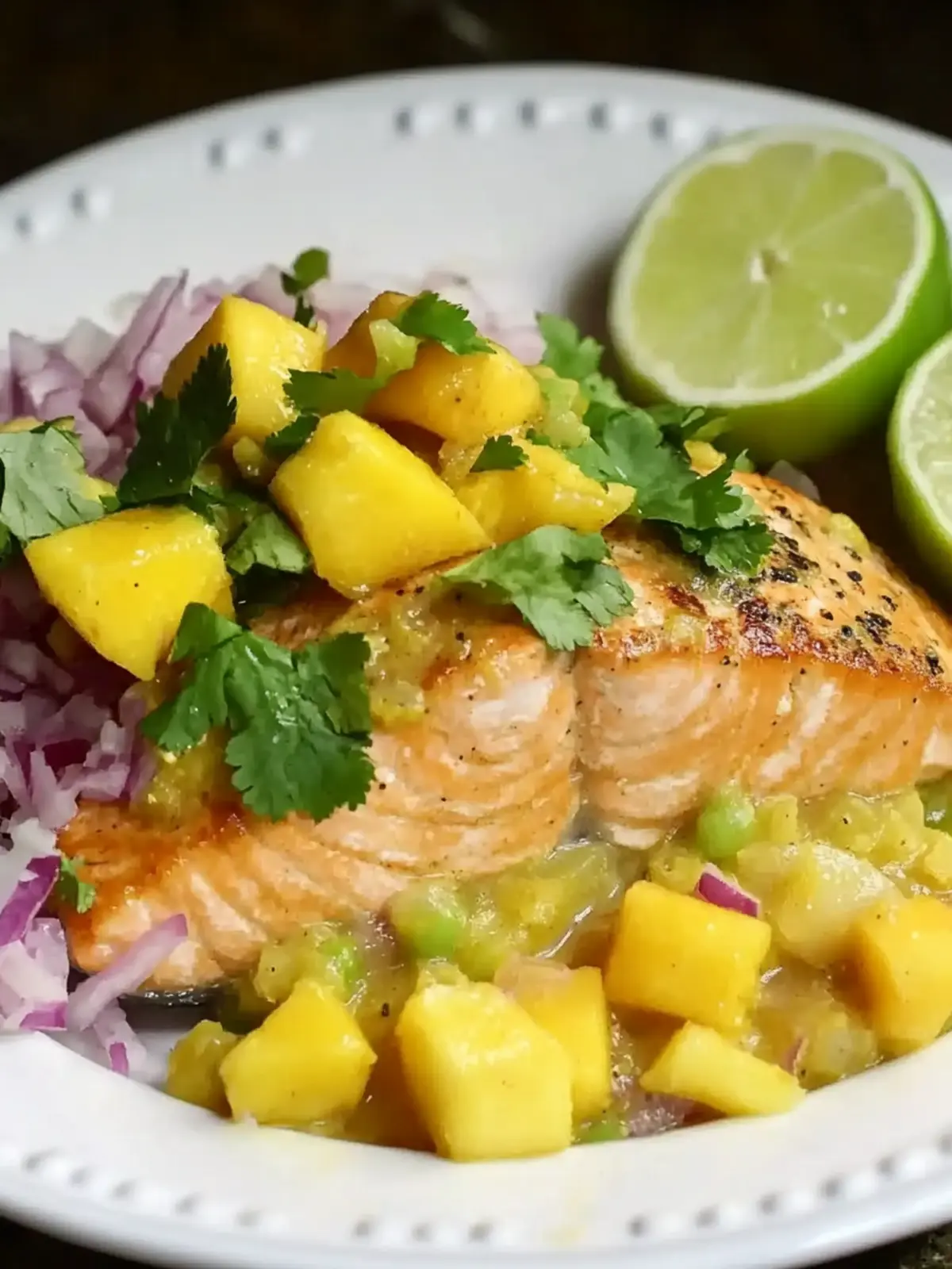 Curry Salmon with Mango