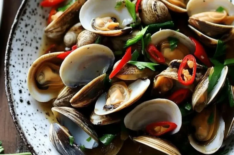 Stir-Fried Clams in Black Bean Sauce