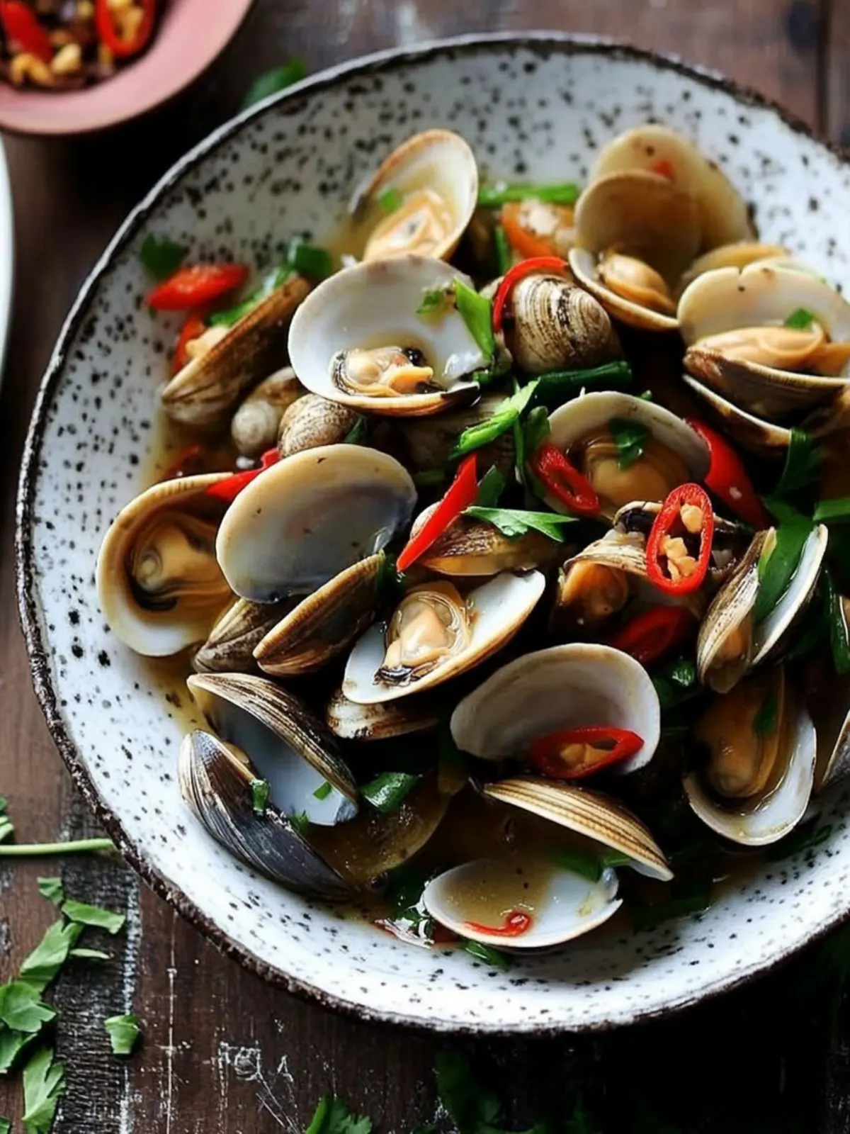 Stir-Fried Clams in Black Bean Sauce