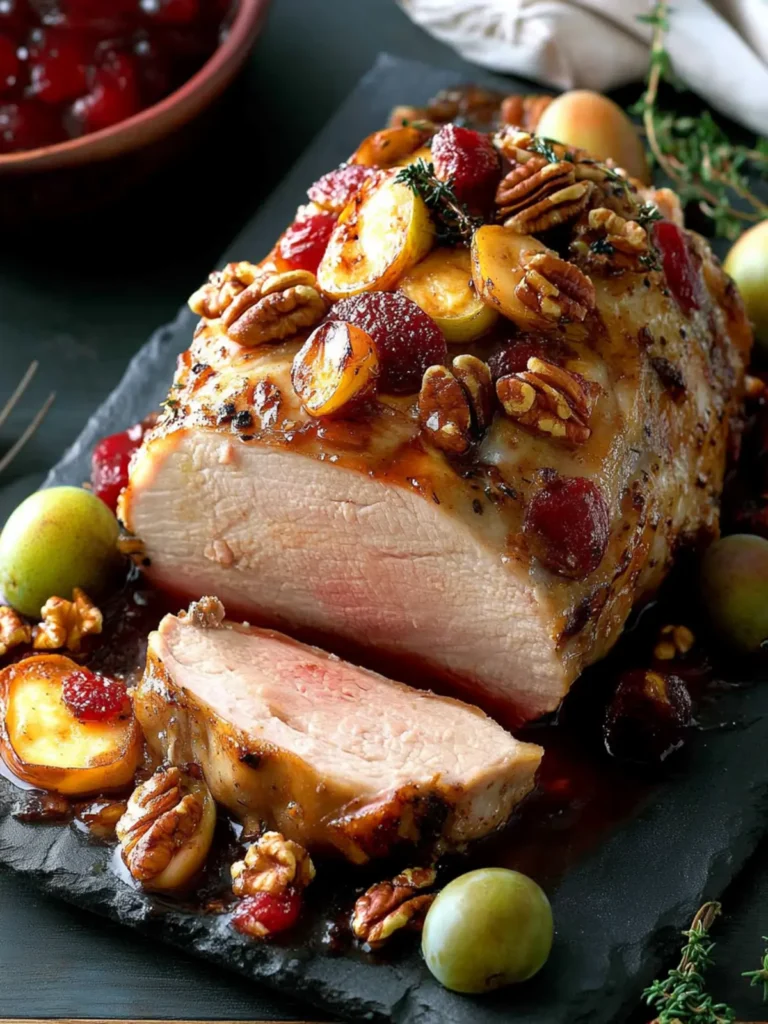 Fruit-Pecan Pork Roast: A Juicy Family Delight for Celebrations 3 Fruit-Pecan Pork Roast