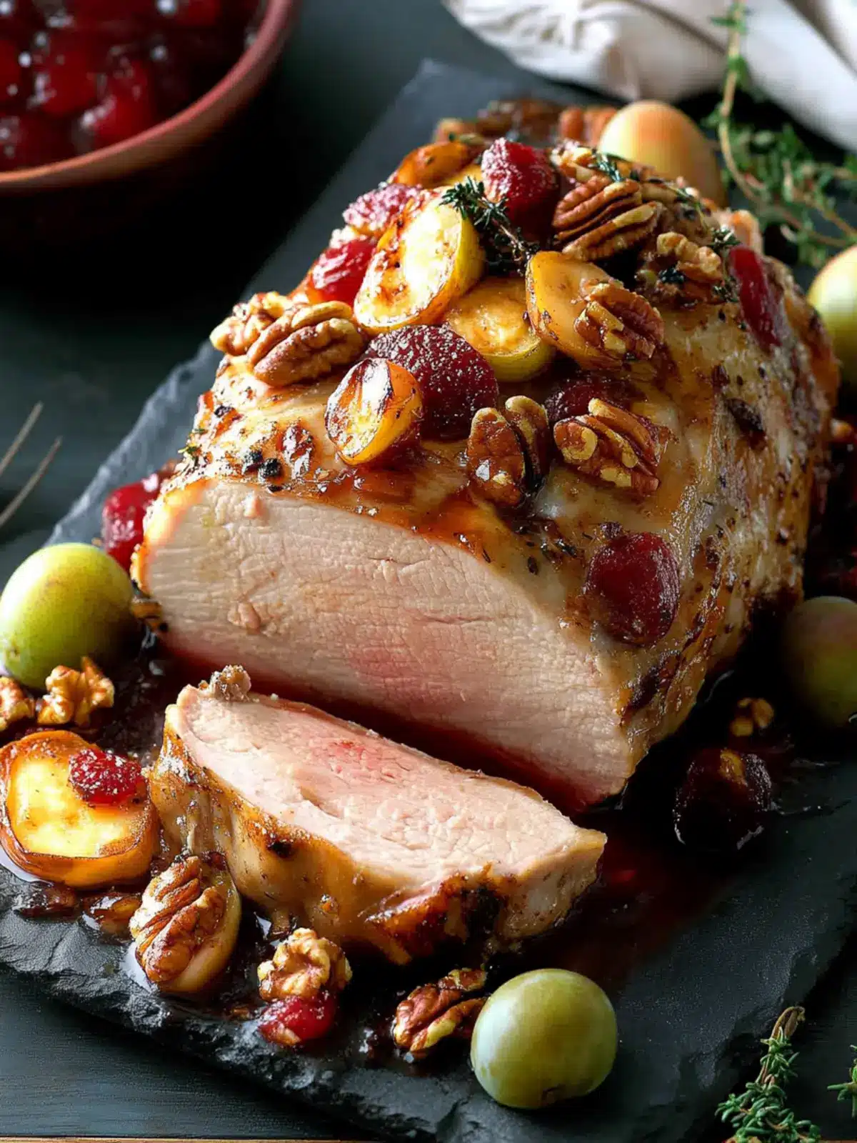 Fruit-Pecan Pork Roast