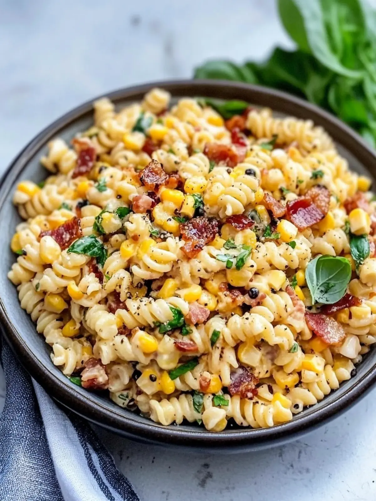 Crack Corn Pasta Salad with Bacon