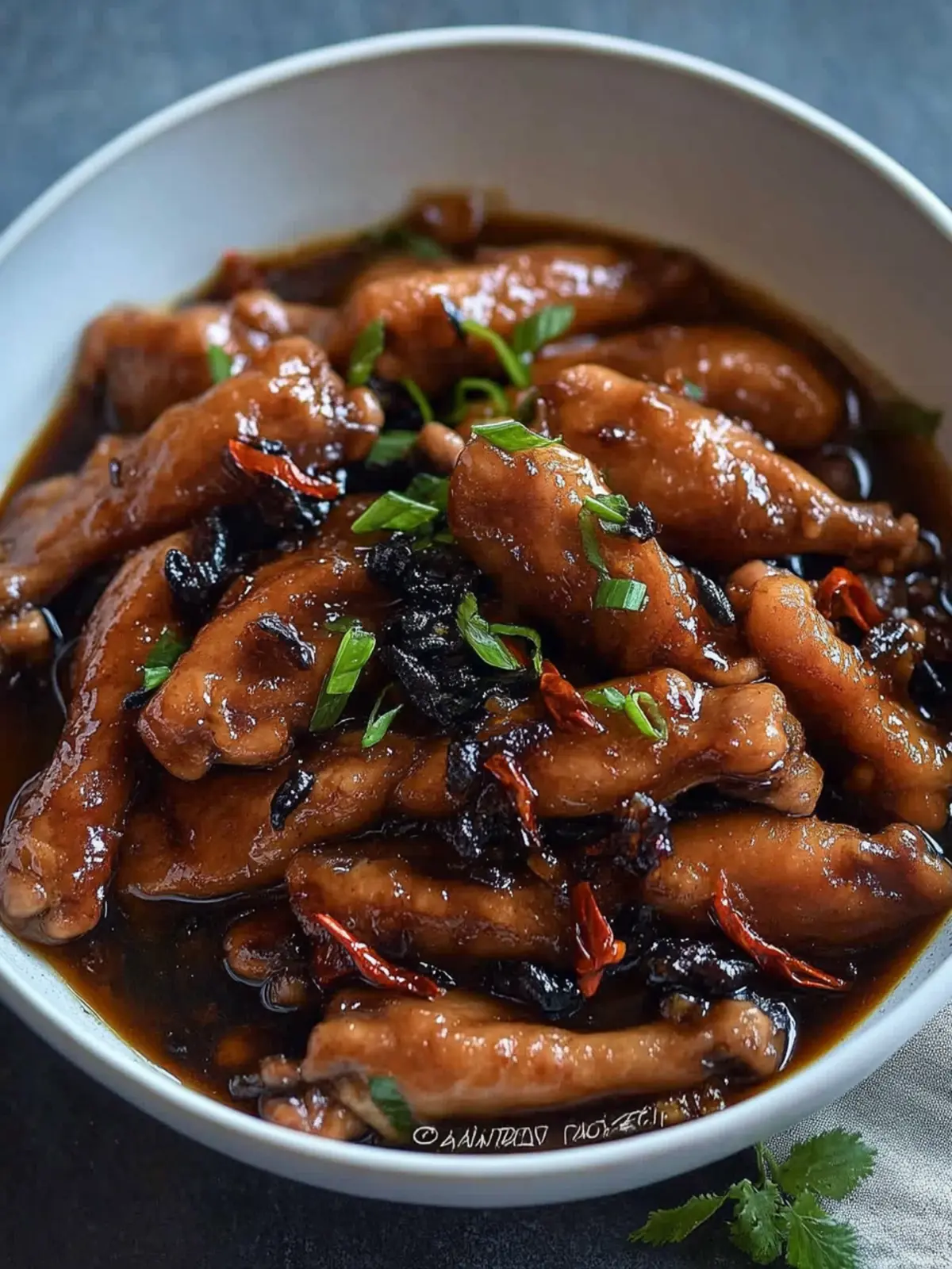 Savory Chicken Feet in Oyster Sauce with Salted Black Beans 5 Chicken Feet in Oyster Sauce with Salted Black Beans