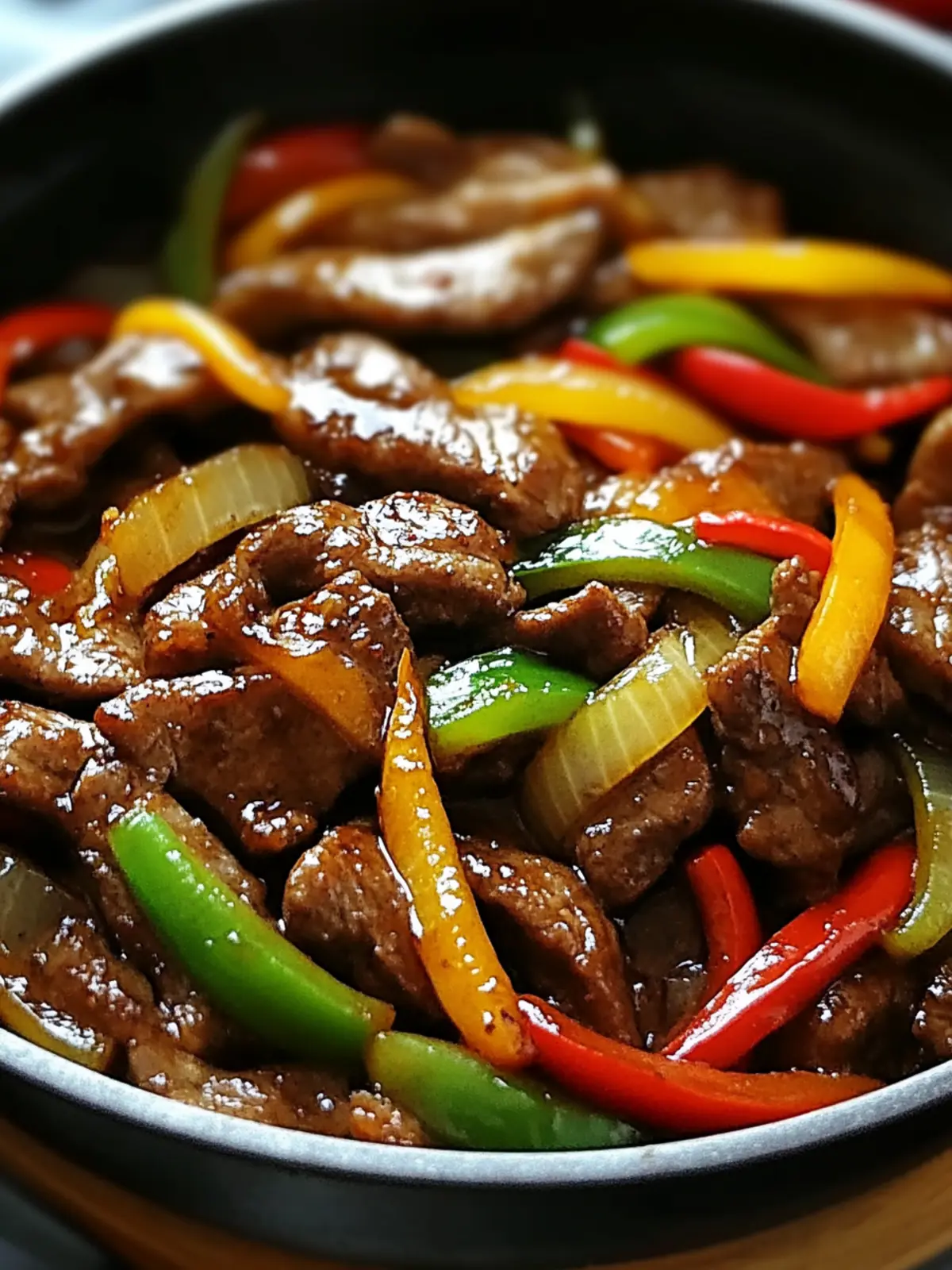 Sizzling Chinese Pepper Steak with Onions