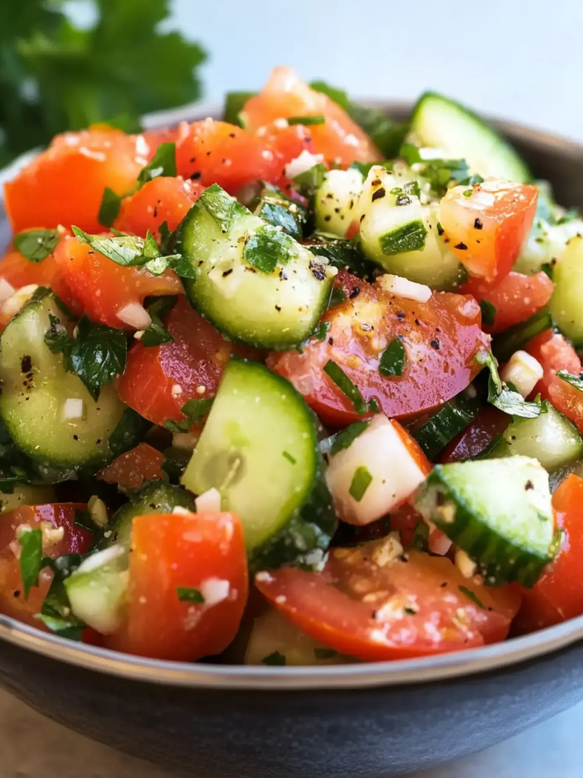 Israeli Tomato and Cucumber Salad