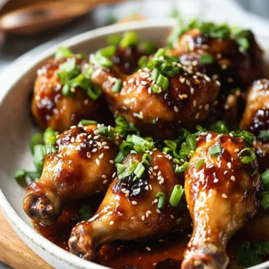 Sticky Chinese Plum Chicken Drumsticks
