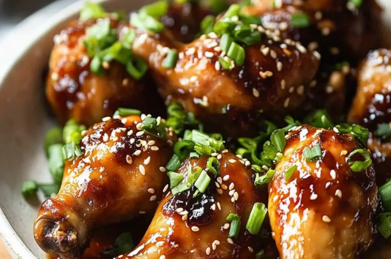 Sticky Chinese Plum Chicken Drumsticks
