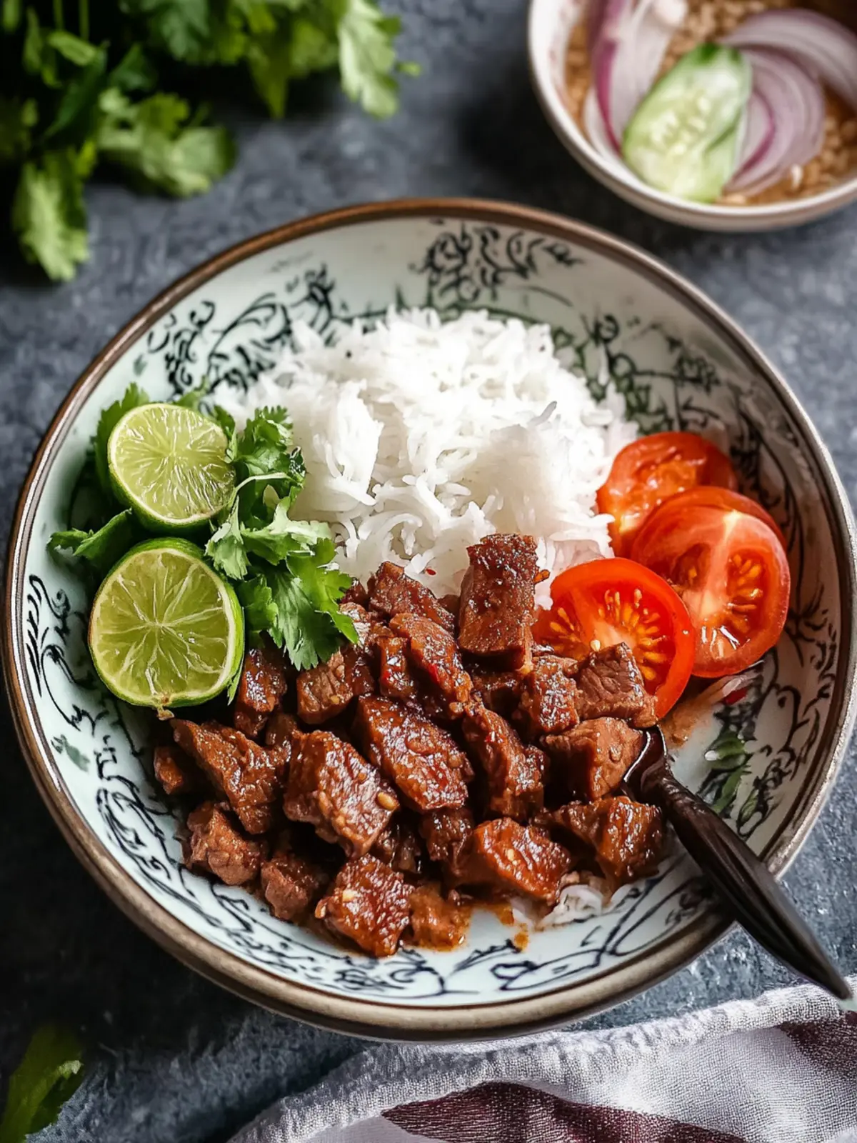 Traditional Vietnamese Shaking Beef (Bo Luc Lac)