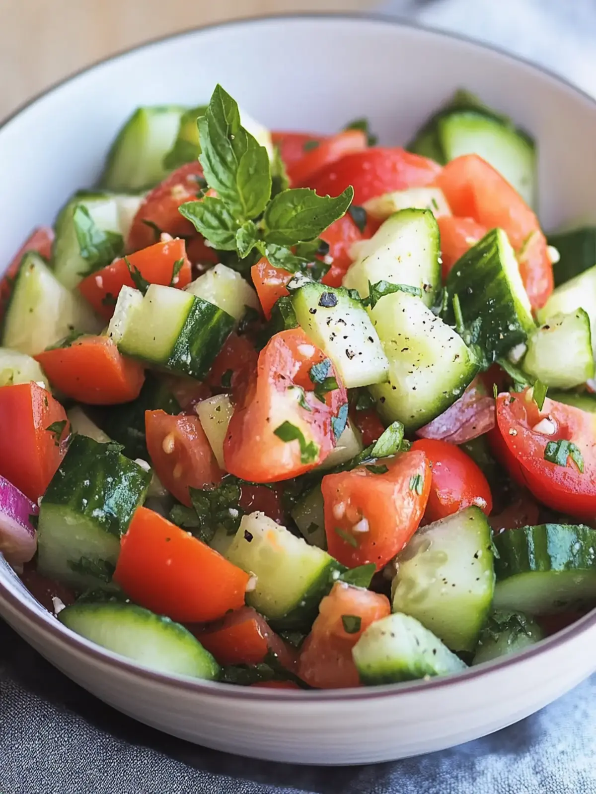 Israeli Tomato and Cucumber Salad