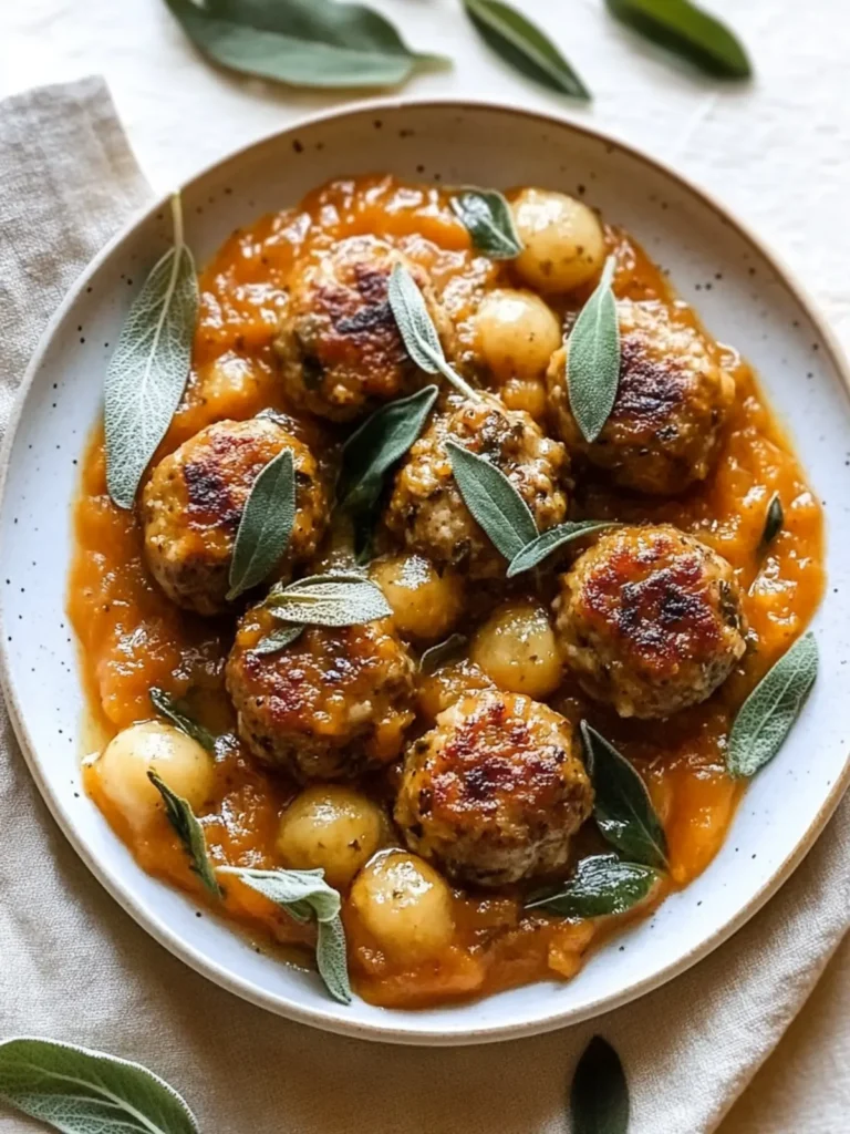 Hearty Turkey Meatballs in Pumpkin Sage Sauce for Fall Comfort 4 Turkey Meatballs in Pumpkin Sage Sauce for Cozy Fall Nights
