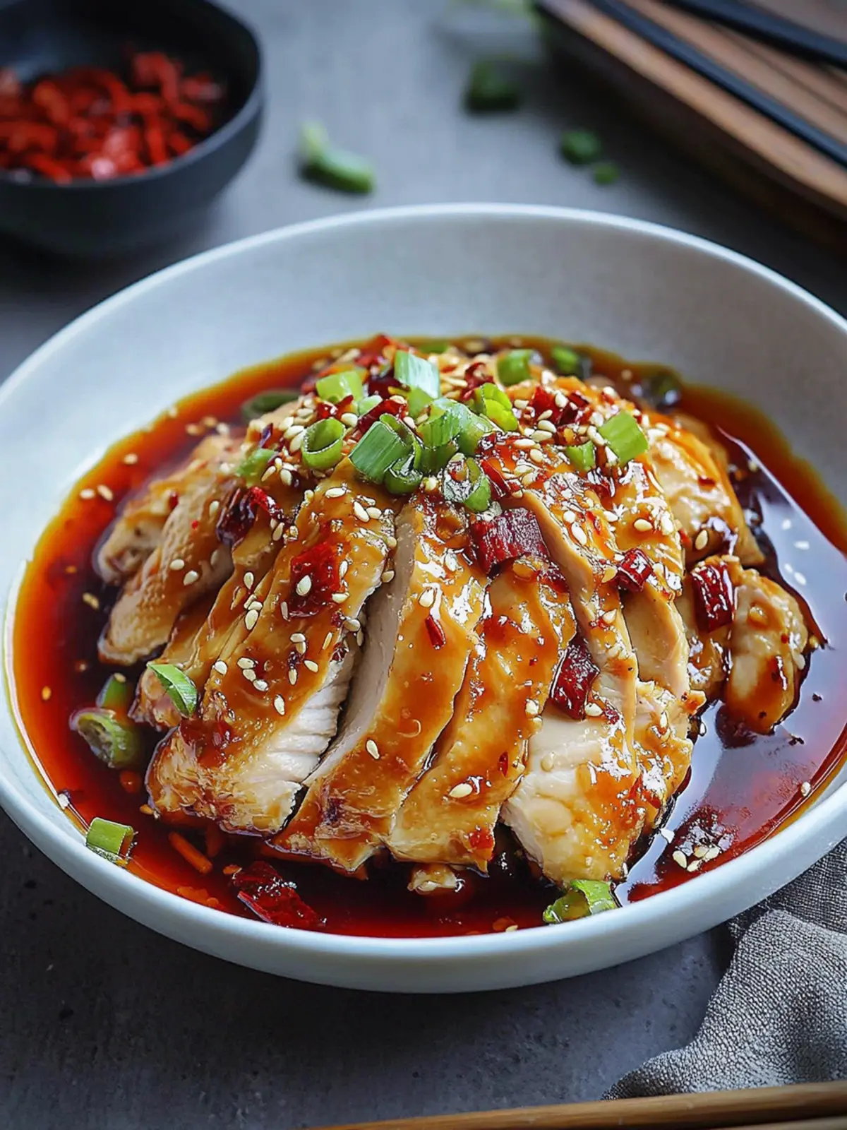 Mouth-watering chicken (Kou Shui Ji, 口水鸡)