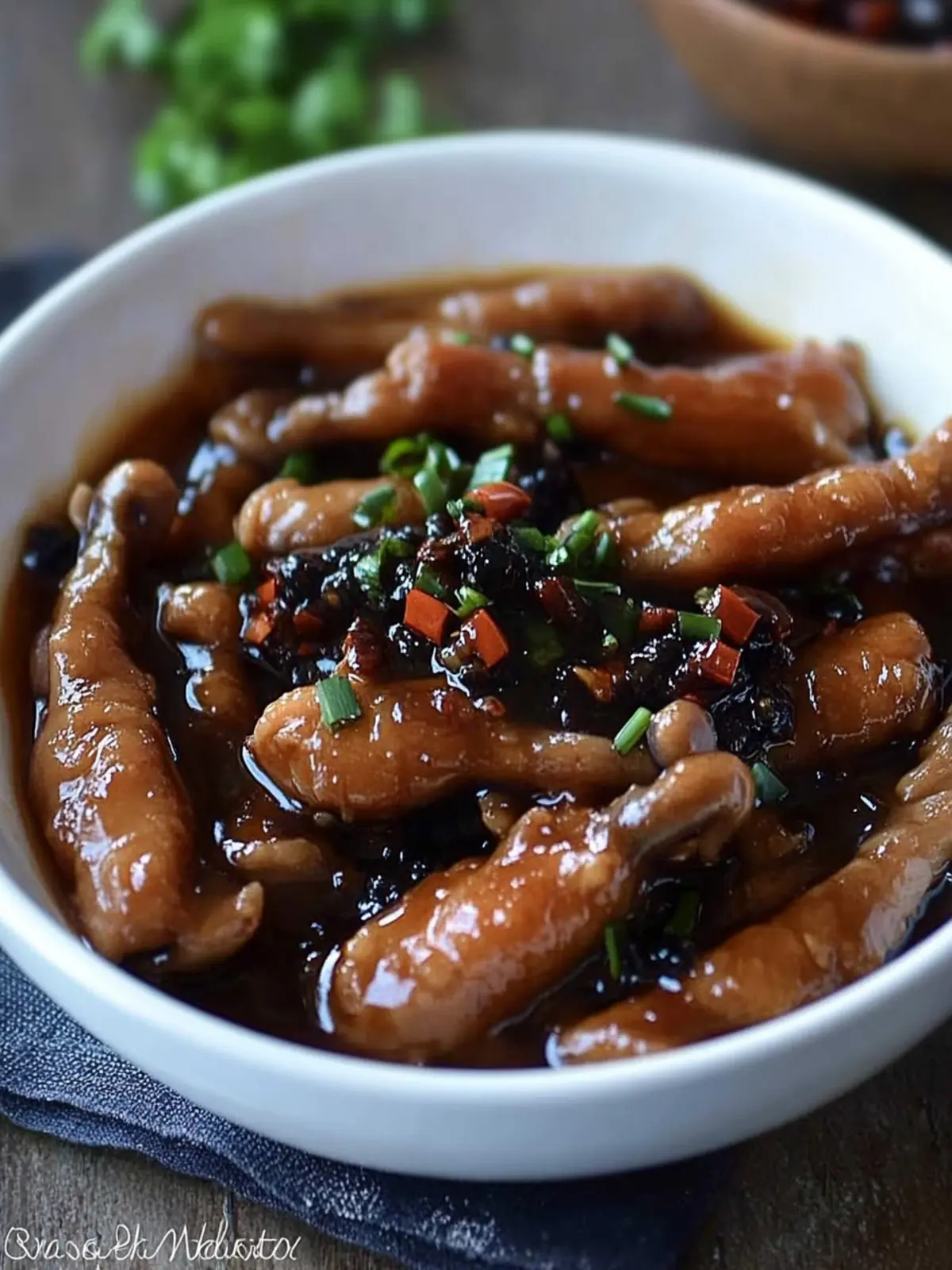 Savory Chicken Feet in Oyster Sauce with Salted Black Beans 3 Chicken Feet in Oyster Sauce with Salted Black Beans
