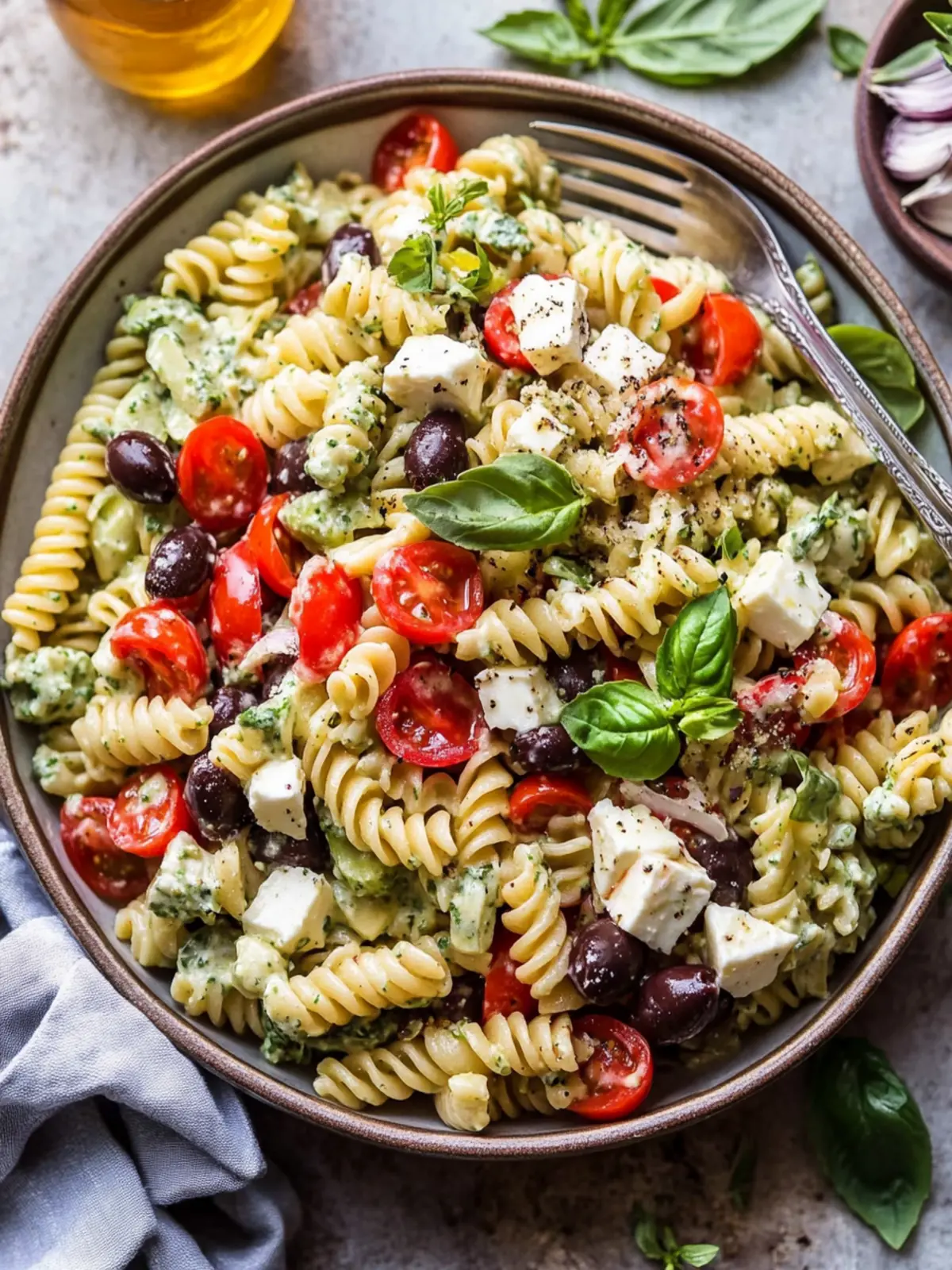 Zesty Greek Olive Pasta Salad That'll Brighten Your Day 4 Greek Olive Pasta Salad.