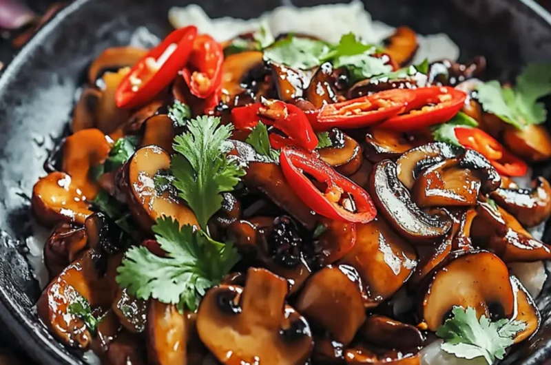 Spicy Indo-Chinese Chilli Mushroom Delight
