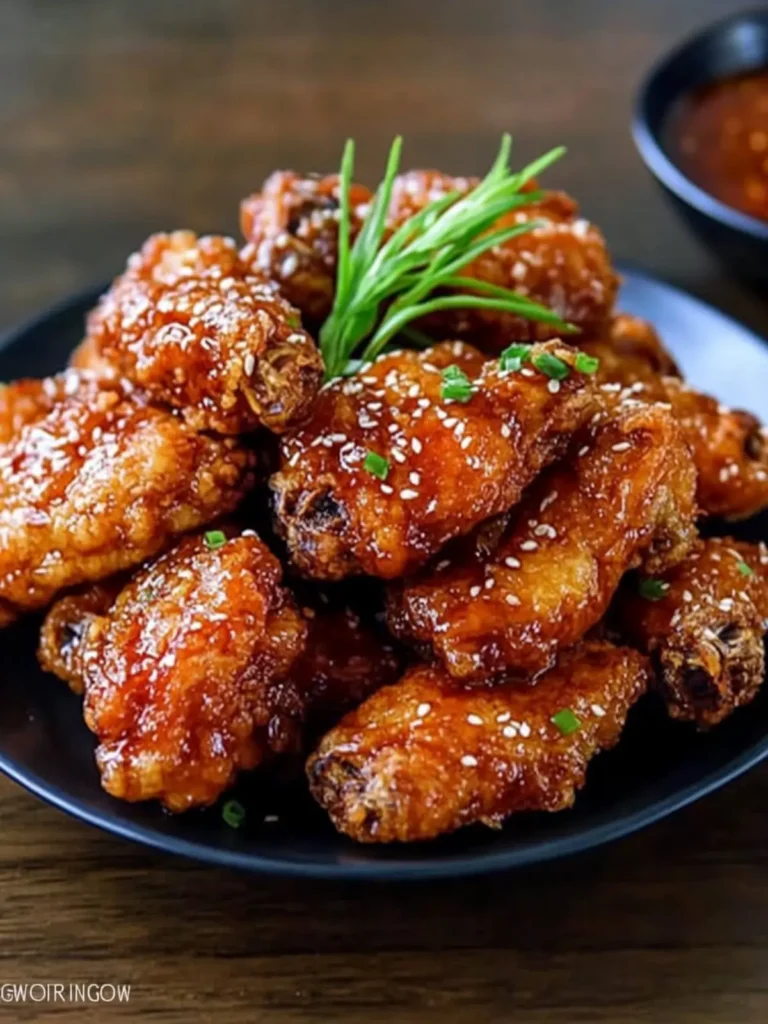 Crispy Korean Fried Chicken with Sweet Spicy Gochujang Glaze 4 Korean Fried Chicken