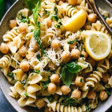 Lemon Herb Pasta Salad with Marinated Chickpeas: Summer Refreshment 9 Lemon Herb Pasta Salad with Marinated Chickpeas