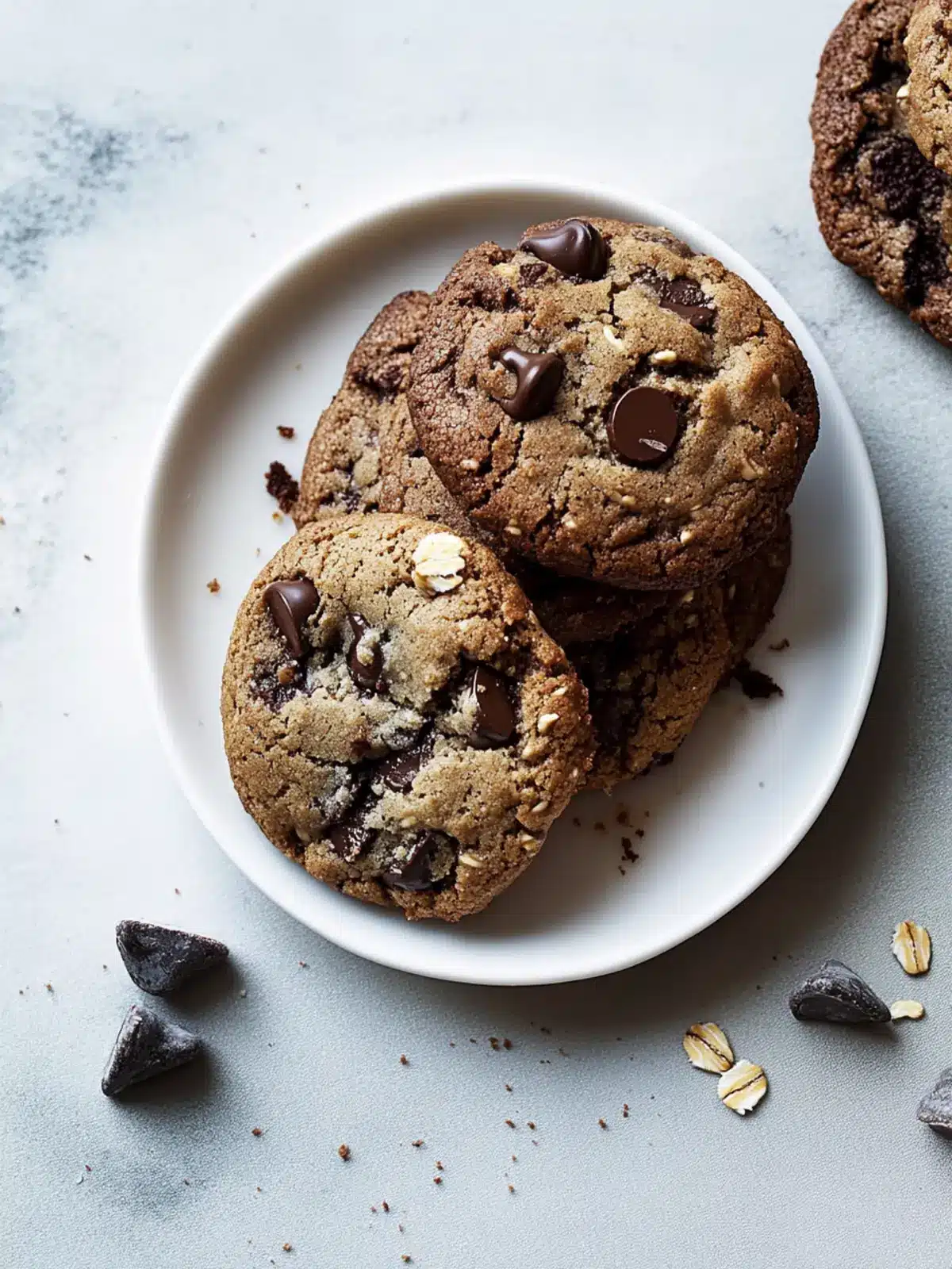 Gluten-Free Chocolate Chip Cookies, with Oat, Buckwheat, Teff, or Mesquite Flour