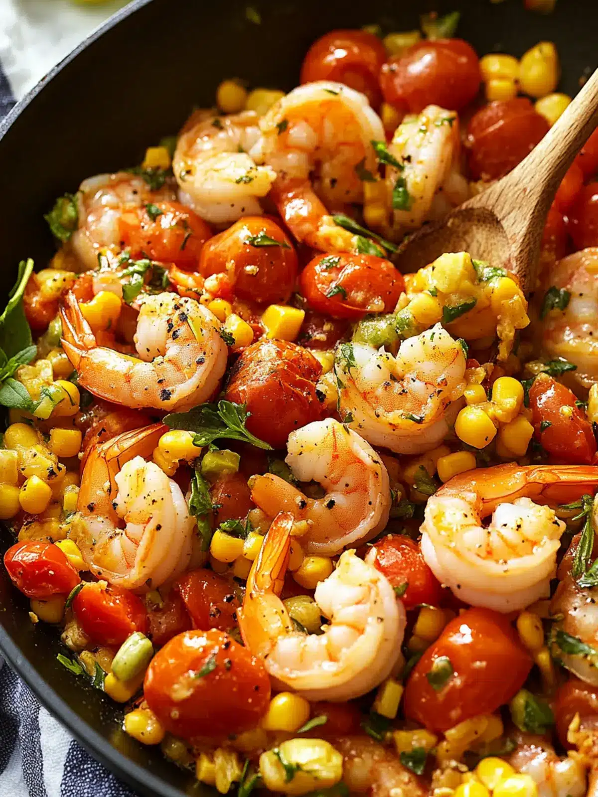 Savory Shrimp & Tomato Succotash Skillet in 35 Minutes 3 Shrimp & Tomato Succotash Skillet