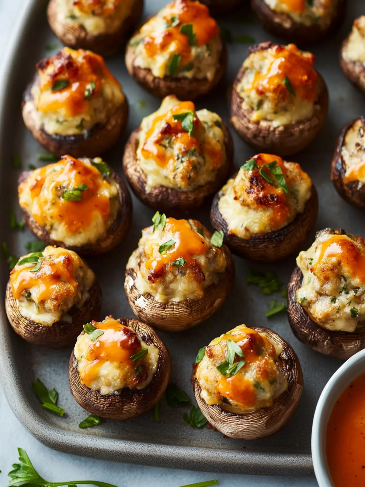 Buffalo-Stuffed Mushrooms: Irresistible Appetizer Magic 3 Buffalo-Stuffed Mushrooms