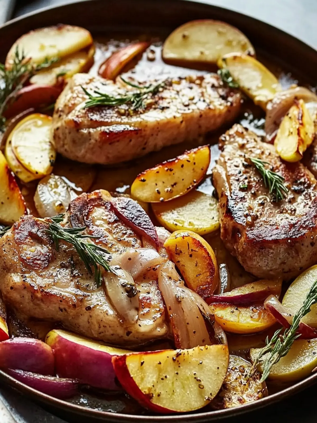 Sheet-Pan Pork Chops With Apples