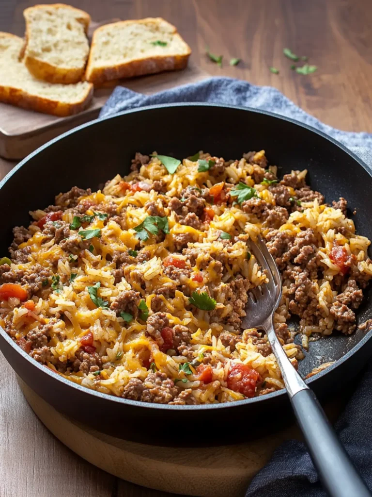 Savory Ground Beef and Rice Skillet for Cozy Weeknight Dinners 4 Ground Beef and Rice Skillet
