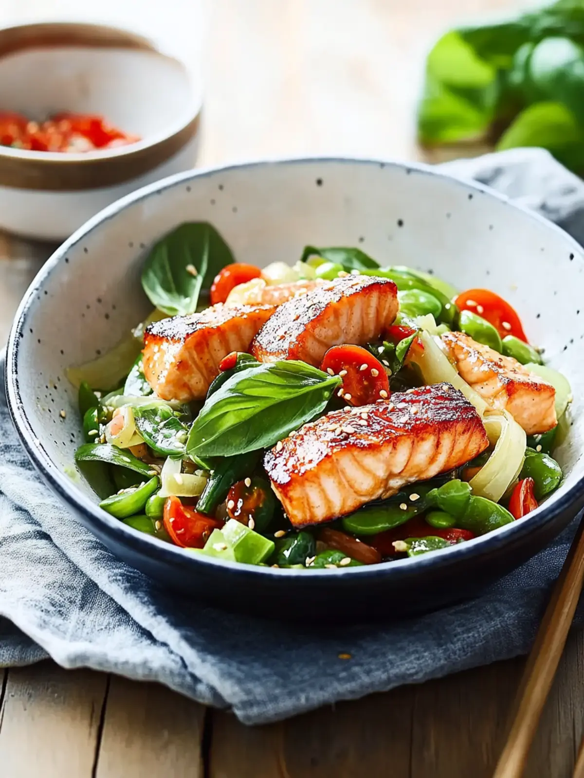 Savory Salmon Stir-Fry: Quick, Healthy & Veggie-Packed Delight 2 Salmon stir-fry