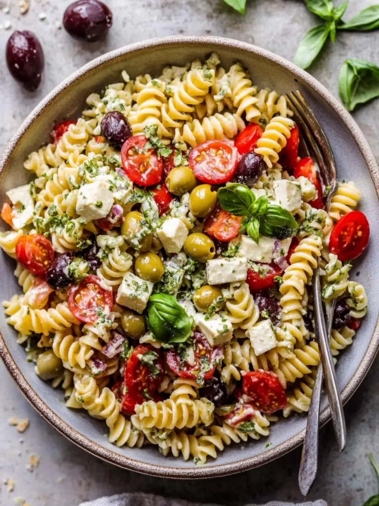 Zesty Greek Olive Pasta Salad That'll Brighten Your Day 3 Greek Olive Pasta Salad.