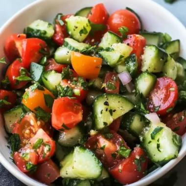 Israeli Tomato and Cucumber Salad