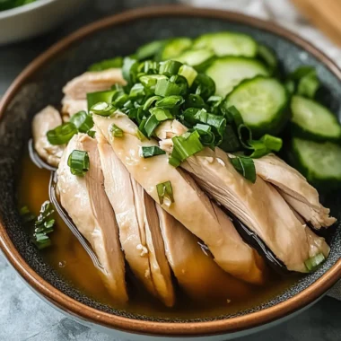 Savory Poached Chinese Chicken with Zesty Ginger Scallion Sauce 9 Savory Poached Chinese Chicken with Ginger Scallion Sauce