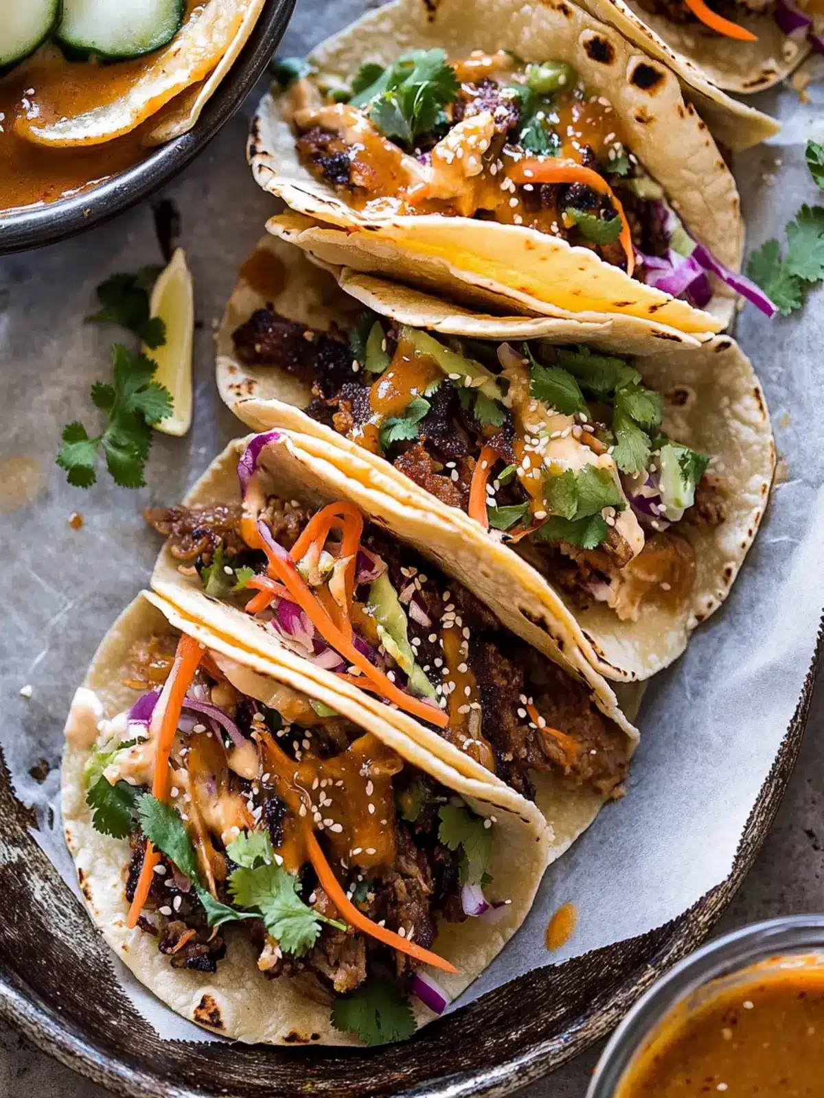 Savory Crockpot Korean Inspired Tacos with Yum Yum Sauce 5 Crockpot Korean Inspired Tacos with Yum Yum Yummm Sauce.