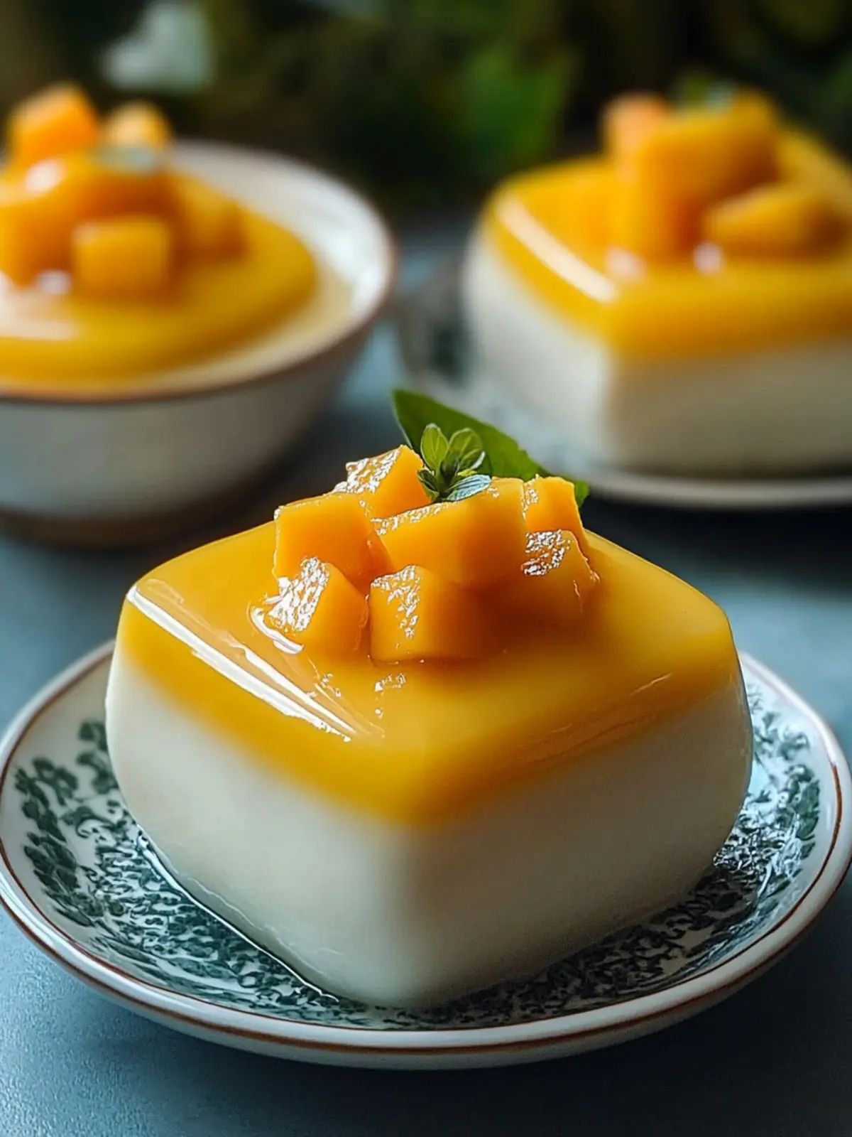 Delicious Chinese Mango Pudding with a Creamy Coconut Twist 2 Chinese Mango Pudding